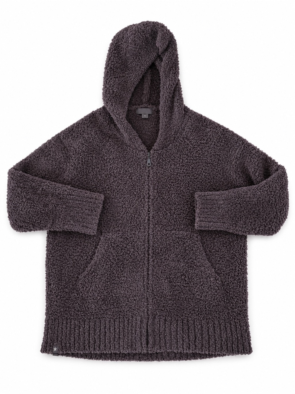 Barefoot Dreams Gray Hooded Cardigan in Charcoal Gray